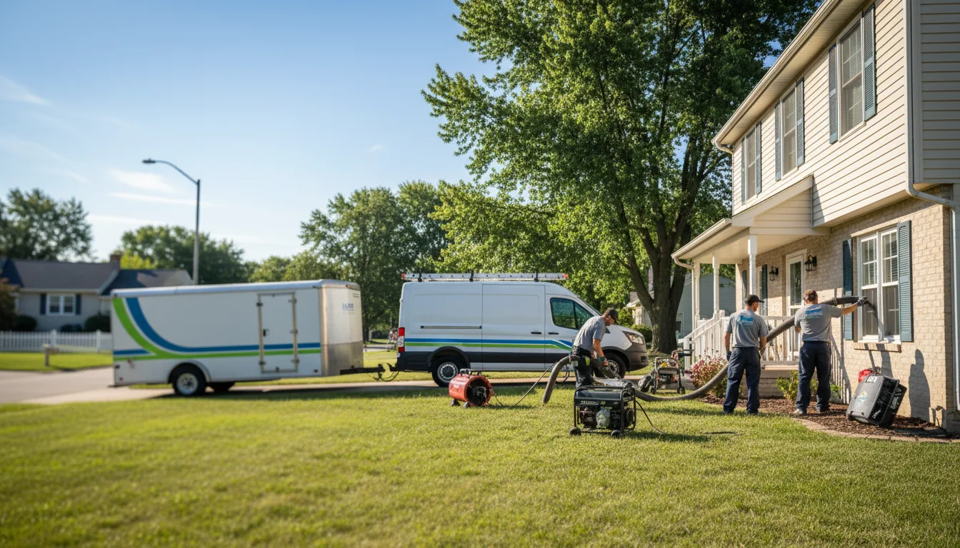 Flooded Basement Restoration And Cleanup With Repair in Climbing Hill, IA near me